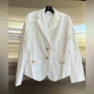 100% linen white blazer